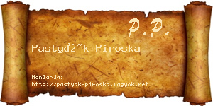 Pastyák Piroska névjegykártya